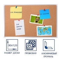 Доска пробковая 1200х900 - fgospostavki.ru - Сочи