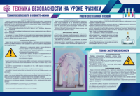 Стенд-уголок "Техника безопасности на уроках физики" - fgospostavki.ru - Сочи