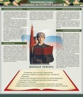 Стенд "Уставы. Закон военной службы. Военная присяга" - fgospostavki.ru - Сочи