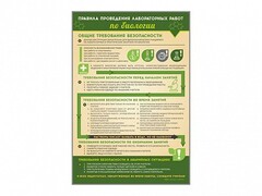 Стенд "Правила выполнения лабораторных работ по биологии" Вариант 1 - fgospostavki.ru - Сочи