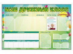 Стенд-уголок магнитно-маркерный "Наш дружный класс" - fgospostavki.ru - Сочи