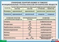 Таблица. Сравнение понятий изомер и гомолог. Функциональные группы классов органических веществ. - fgospostavki.ru - Сочи