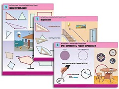 Комплект таблиц "Математика. Знакомство с геометрией" (6 таблиц, формат А1, ламинированные) - fgospostavki.ru - Сочи