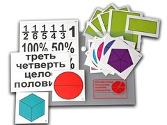 Набор для изучения простых дробей. Составление целого из частей (раздаточный) - fgospostavki.ru - Сочи