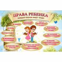 Стенд "Права ребенка" 1,5х1,0 - fgospostavki.ru - Сочи
