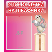 Стенд "Список на шкафчики" - fgospostavki.ru - Сочи