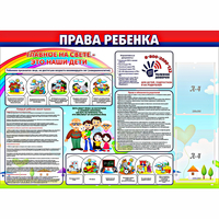 Стенд "Права ребенка" с 2 карманами - fgospostavki.ru - Сочи