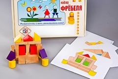 Игровой набор Фребеля "Конструктор деревянный без соединений-4" (Серия "Эксперимент") - fgospostavki.ru - Сочи