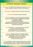 Таблица "Алгоритм описания реакции" (100х140 сантиметров, винил) - fgospostavki.ru - Сочи