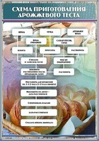 Стенд "Схема приготовления дрожжевого теста" - fgospostavki.ru - Сочи
