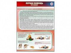 Стенд "Первая помощь при пожаре" - fgospostavki.ru - Сочи
