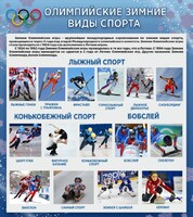 Стенд "Олимпийские зимние виды спорта" - fgospostavki.ru - Сочи