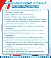 Стенд "Техника безопасности на уроках физкультуры" - fgospostavki.ru - Сочи