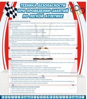 Стенд "Техника безопасности занятий по легкой атлетике" - fgospostavki.ru - Сочи