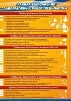 Стенд "Правила выполнения лабораторных работ по биологии" Вариант 2 - fgospostavki.ru - Сочи