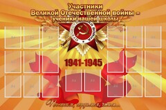Стенд "Участники ВОВ - ученики нашей школы" - fgospostavki.ru - Сочи