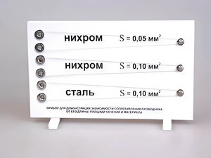 Прибор для демонстрации зависимости сопротивления проводника от его длины, сечения и материала - fgospostavki.ru - Сочи