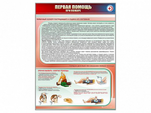 Стенд "Первая помощь при пожаре" - fgospostavki.ru - Сочи