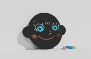 Фигурная грифельная меловая доска на тему эмоций - fgospostavki.ru - Сочи