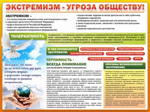 Стенд "Экстремизм - угроза обществу" - fgospostavki.ru - Сочи