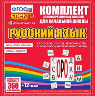 Динамические раздаточные пособия. Русский язык (комплект демонстрационных материалов). Касса букв, слогов, звуковых схем с набором интерактивных таблиц. - fgospostavki.ru - Сочи