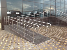 Перила для входной группы с двойным поручнем - fgospostavki.ru - Сочи