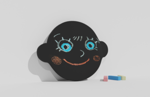 Фигурная грифельная меловая доска на тему эмоций - fgospostavki.ru - Сочи