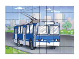 Магнитный пазл "Троллейбус" - fgospostavki.ru - Сочи