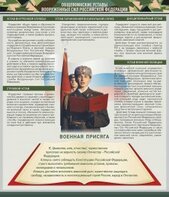 Стенд "Уставы. Закон военной службы. Военная присяга" - fgospostavki.ru - Сочи